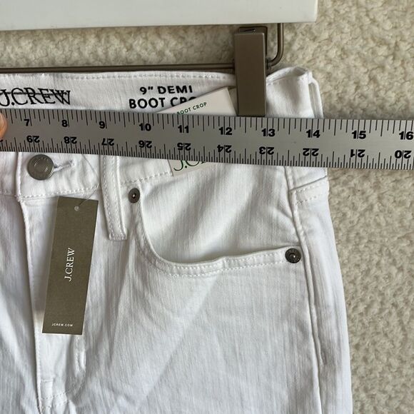 J Crew 9 Inch Billie Bootcut‎ Womens Size 27 Tall White - Picture 7 of 10